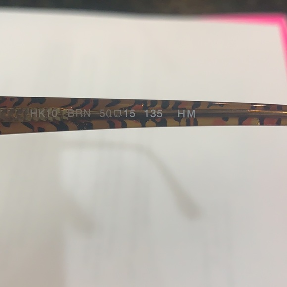 Dark brown eyeglass frame with cheeta print - Picture 2 of 5